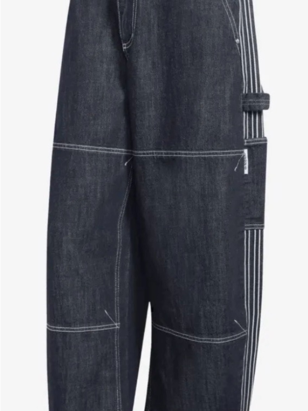 Adidas Workwear Men’s Dark Indigo Barrel Denim Carpenter Jeans - Relaxed Fit 28” - Picture 3 of 13